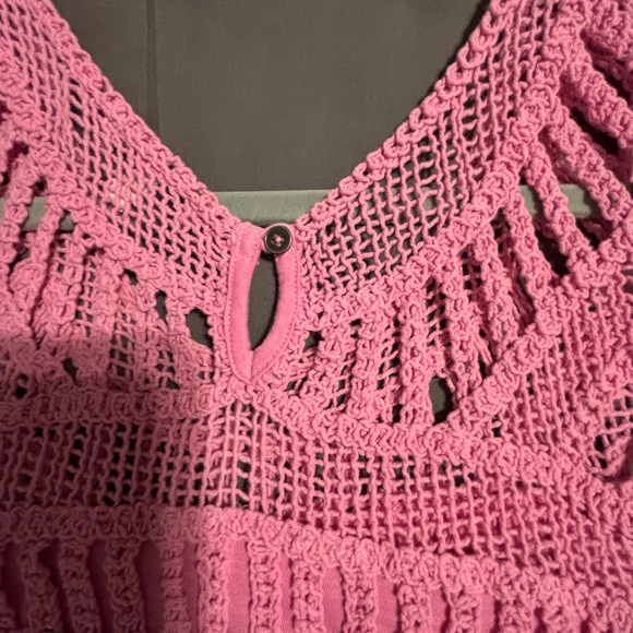 Sonoma Pink Crochet Detail Tank Top - Picture 7 of 7